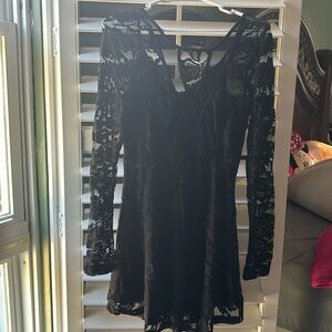 Black lacy dress
